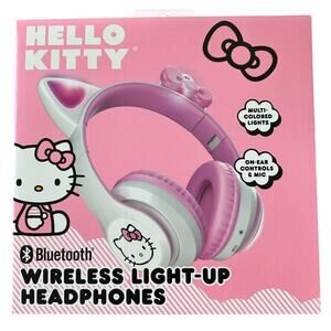 Sanrio® Hello Kitty® Wireless Bluetooth® Light Up Cat Ear Headphones in WHITE